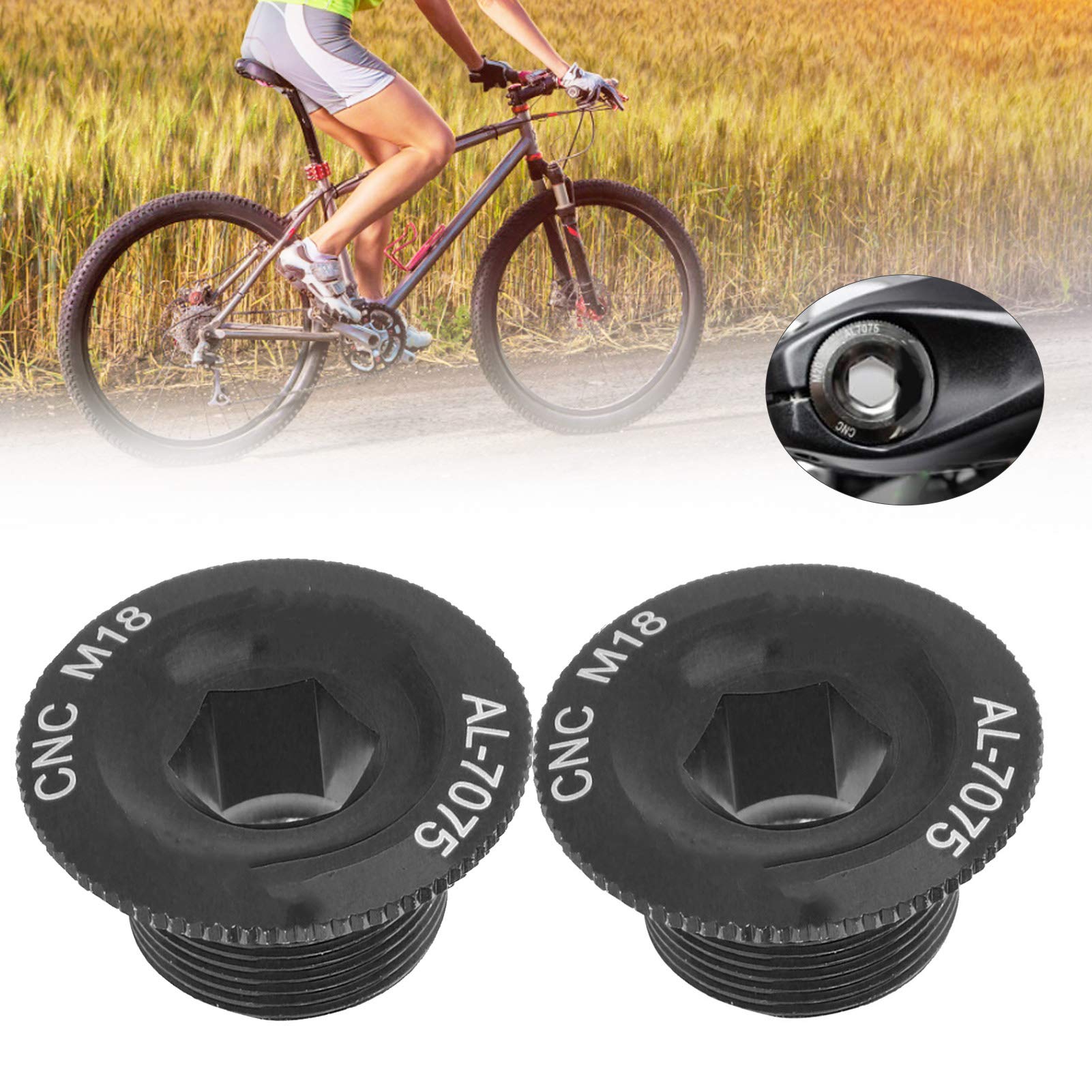 2Pcs Aluminum Alloy Bike Crank Arm Bolts - Mountain Bike Repair Parts