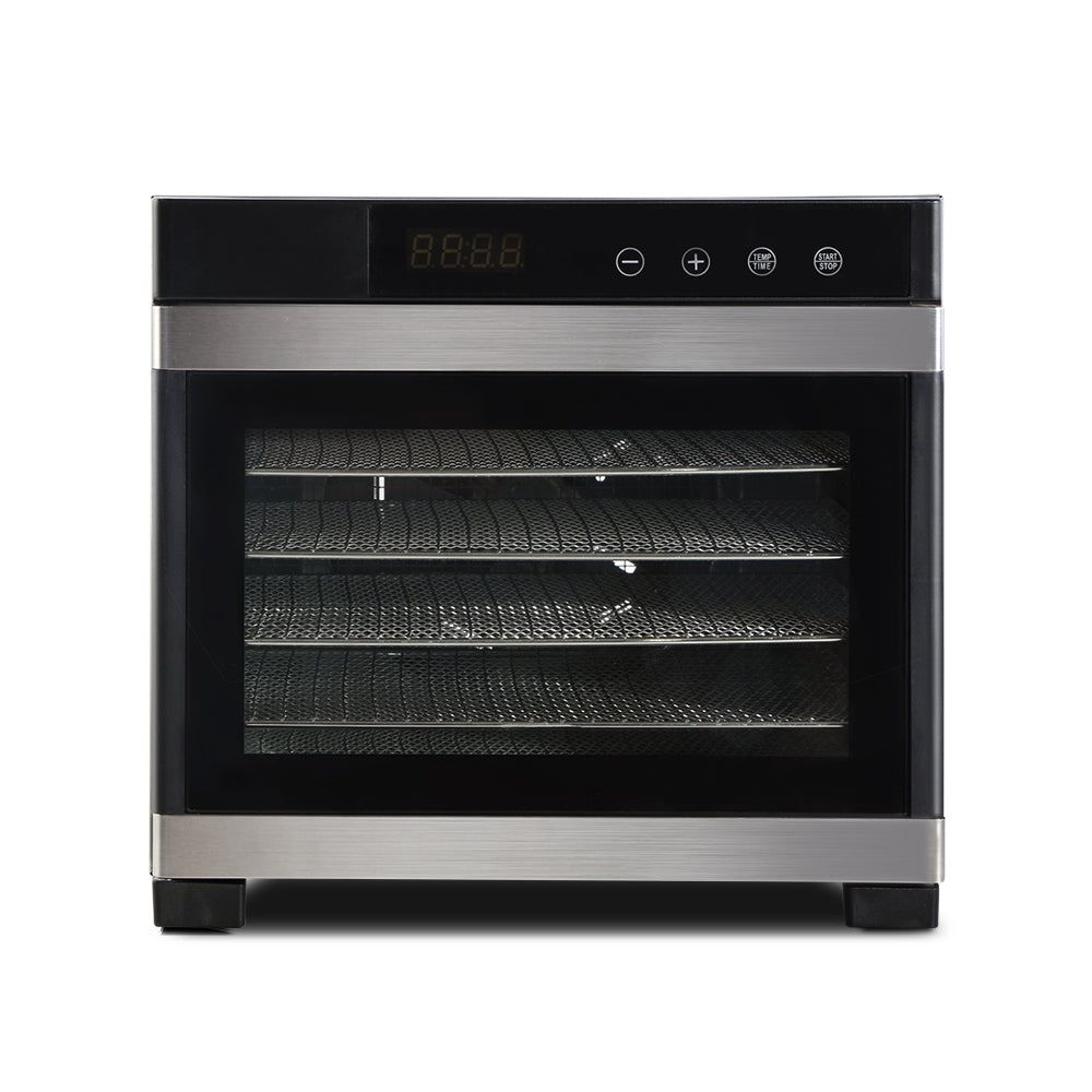 Devanti 6-Tray Food Dehydrator with Stainless Steel Trays - Perfect for Drying Fruits, Vegetables, Jerky, and Herbs at Home