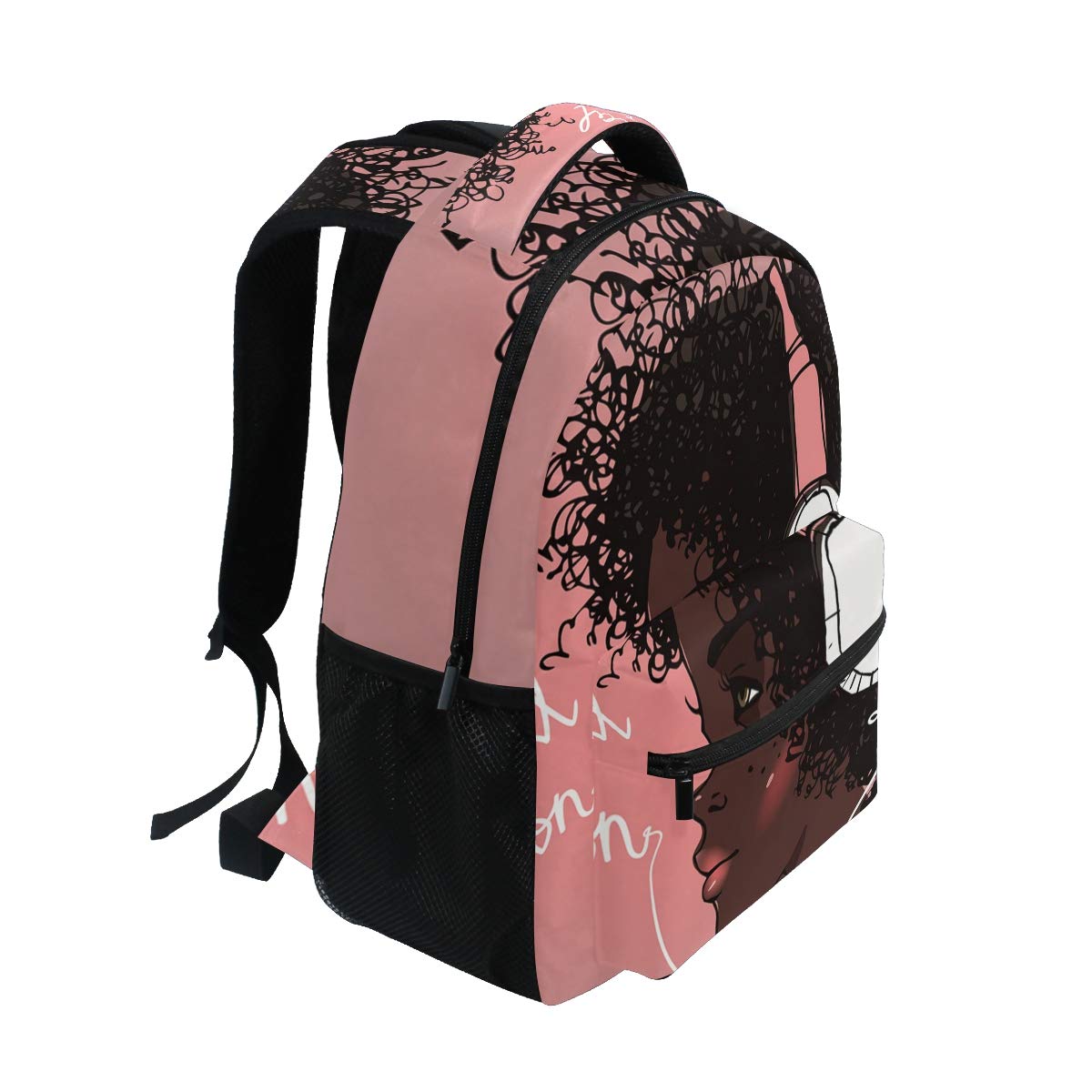 **ALAZA African American Afro Music Backpack for Girls & Boys - Kids & Teens School Backpack with Multiple Pockets - Laptop & Tablet Bag for Travel, College, Work - Stylish & Durable Backpack for Students & Adults**    *(Perfect for School, Travel, Work, Gym & Everyday Use - Holds Laptops, Tablets, Books & Essentials)*