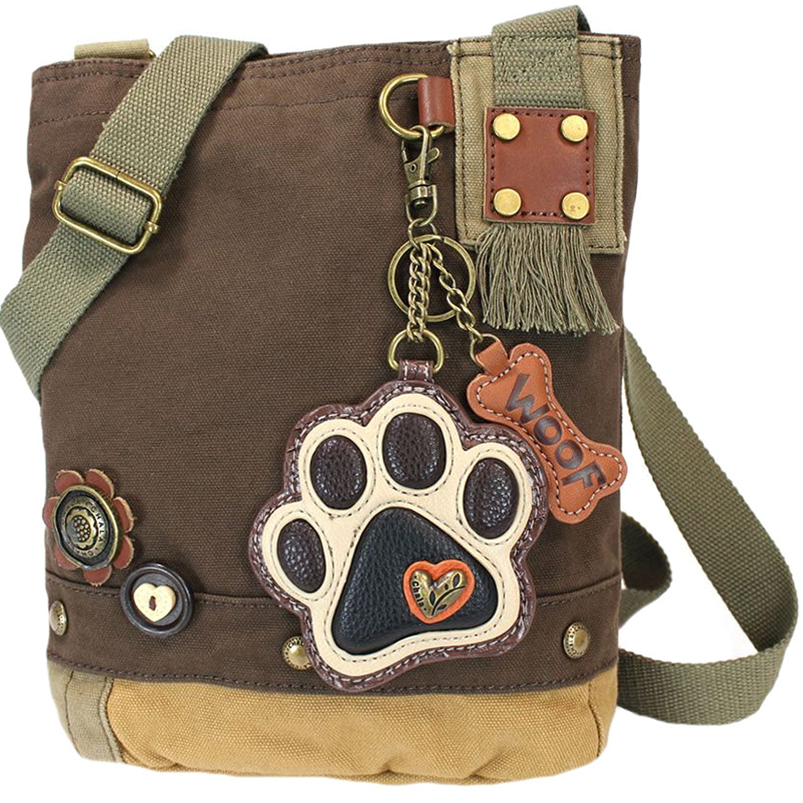 Chala Stylish Paw Print Patch Crossbody Handbag for Women - Fashionable Animal Print Shoulder Bag for Daily Use, Travel, and Casual Outings