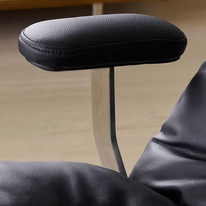 Midnight Black Stitch Tufted Reclining Accent Chair with Tufted Back & Removable Cushions - Modern Living Room Furniture with Ottoman (Optional) - Perfect for Home Theater, Reading Nook & Lounge Areas