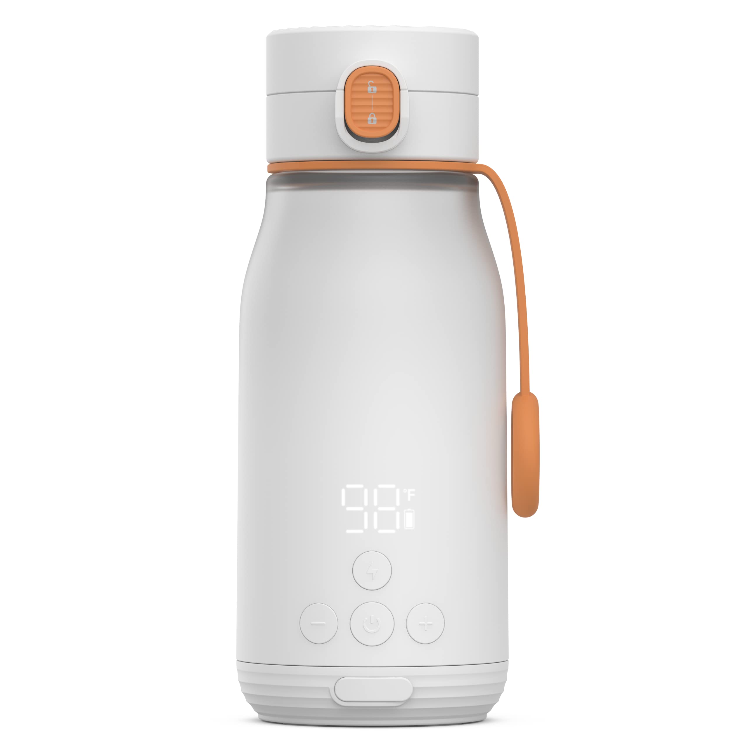 Quark BuubiBottle Portable USB Milk Warmer for Baby - Rechargeable Bottle Warmer for Breastmilk, Formula & Water with LED Display & Precise Temperature Control up to 122°F - Perfect for Travel, Home & On-the-Go Feeding