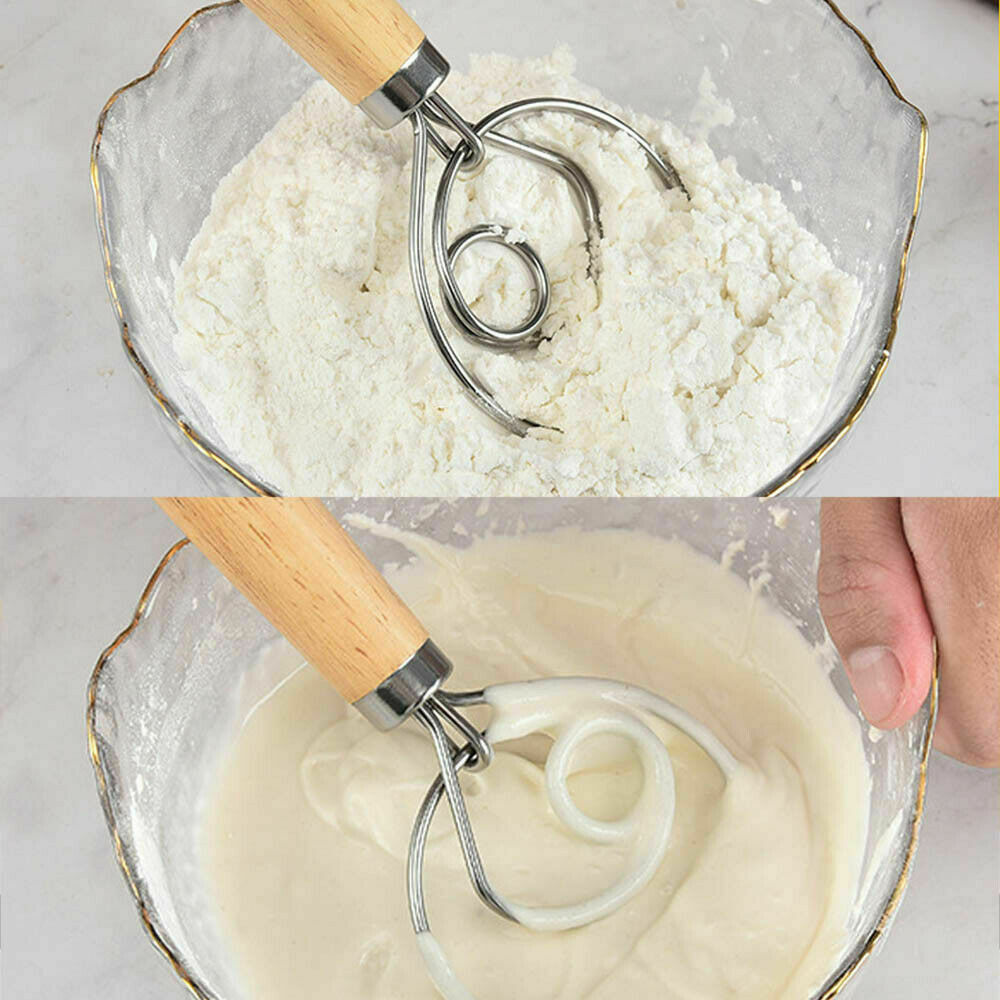 13-Inch Stainless Steel Large Wire Whisk - Heavy Duty Dough Mixer for Baking, Cooking & Bread Making - Perfect for Kitchen, Restaurants & Home Bakers