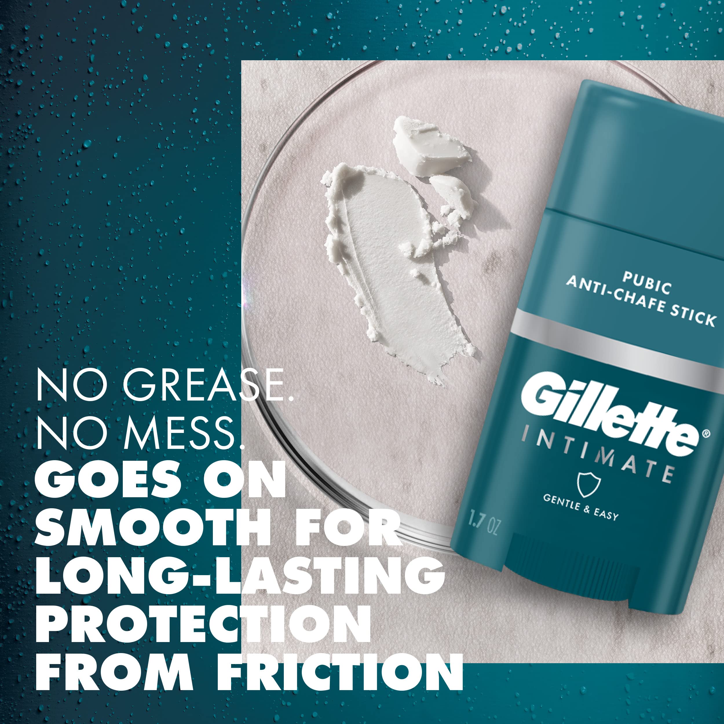 Gillette Intimate Men’s Pubic Hair Trimmer - Waterproof Body Groomer with SkinFirst Technology & Anti-Chafe Stick - Perfect for Sensitive Areas & Travel Use