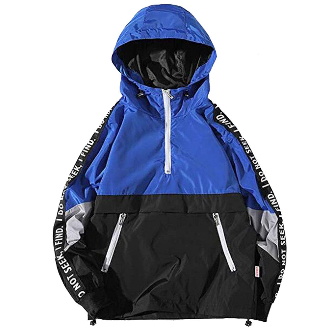 HZCX FASHION Men's Lightweight Waterproof Windbreaker Jacket with Hood – Ideal for Outdoor Adventures & Casual Wear
