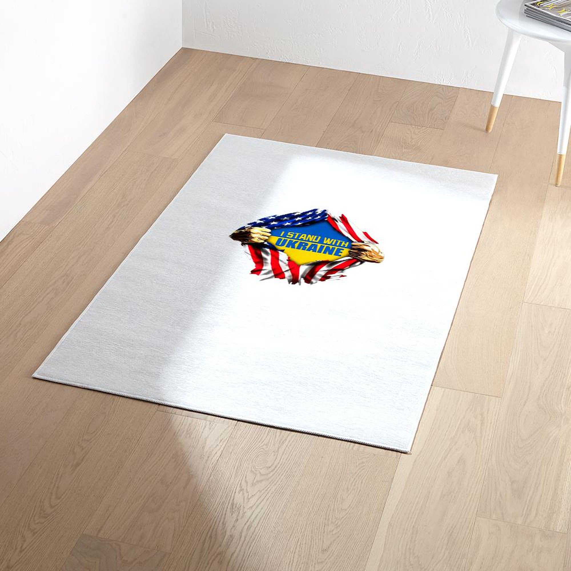 Stand with Ukraine Area Rug - Ukrainian Support Fabric Throw Rug for Home & Office Decor | Perfect for Living Room, Bedroom, or Wall Hanging