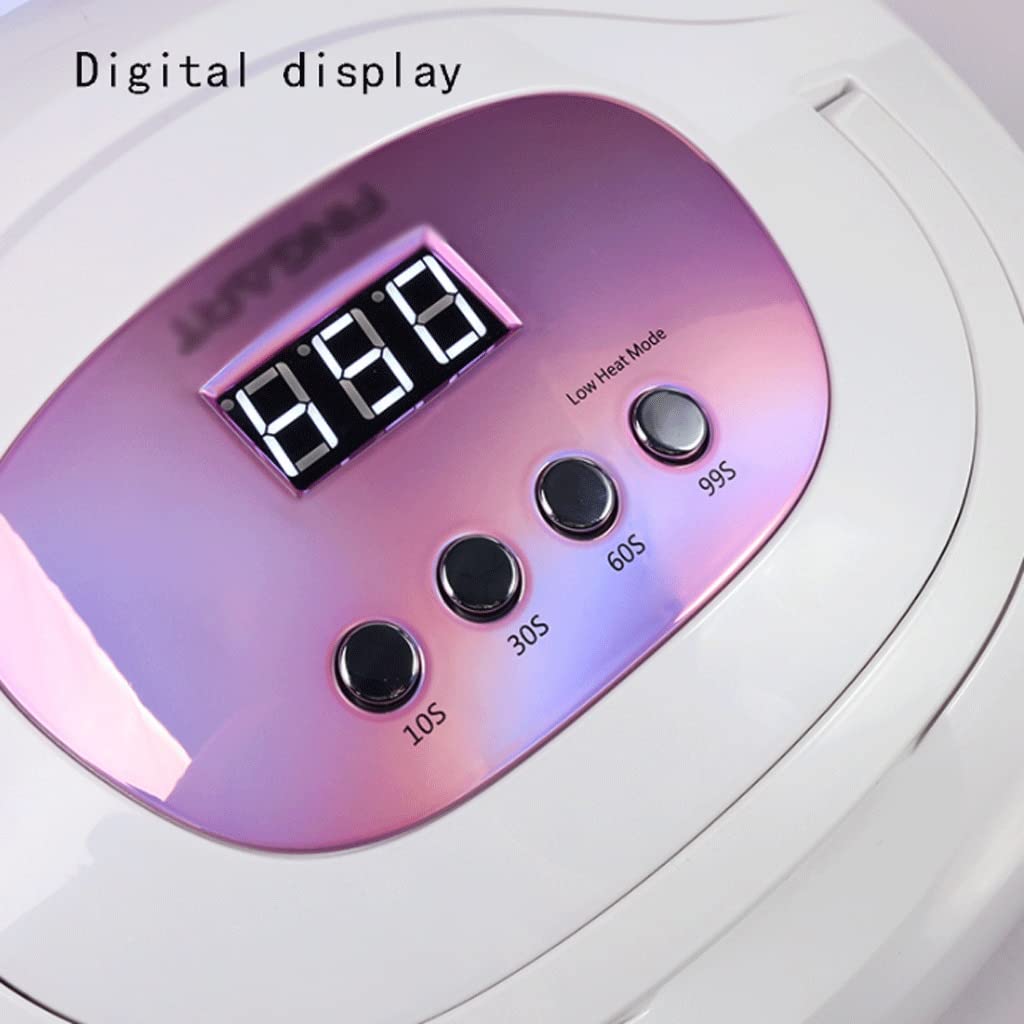 220W Professional UV LED Nail Lamp - Large Two-Handed Nail Dryer with Auto Sensor for Fast Curing Gel Polish | Perfect for Home & Salon Nail Care | White