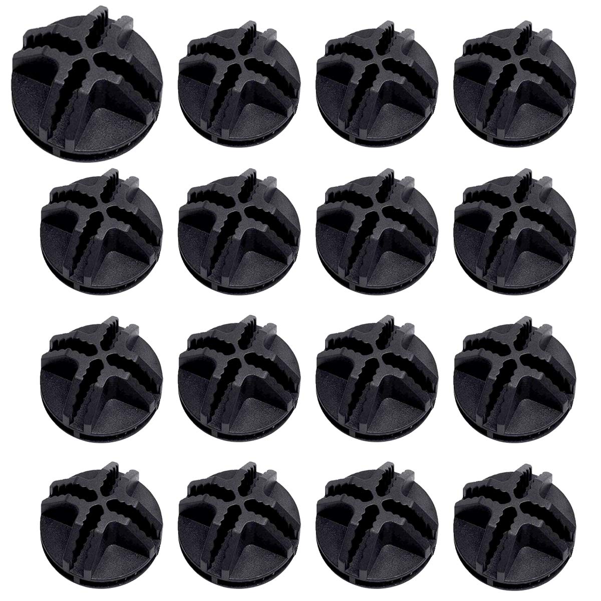 40-Piece Black Plastic Storage Cube Connectors for Modular Closet & Wire Grid Shelving - Perfect for Closet Organization, DIY Storage Cubes, and Home Office Shelving Systems