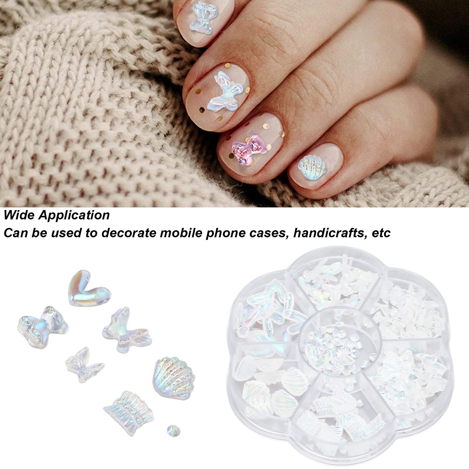 3D Resin Nail Art Decorations - Fashionable & Charming Nail Charms for Women | Perfect for Nail Salon, DIY Manicures, Party Nails & Gift Giving