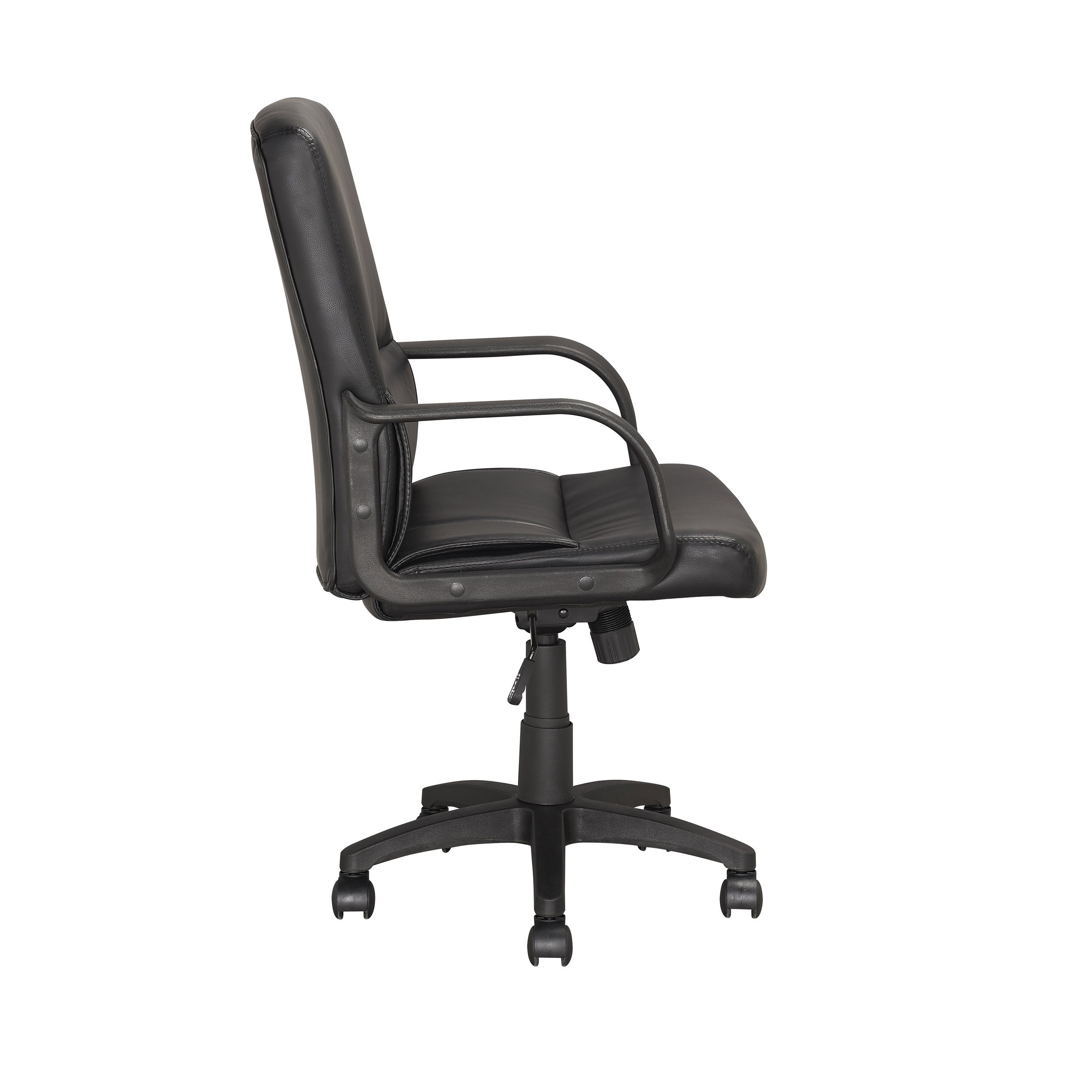 CorLiving Ergonomic Office Chair - Adjustable Height, Swivel & Rolling Desk Chair with Lumbar Support - Black - Perfect for Home Office, Gaming & Workspace