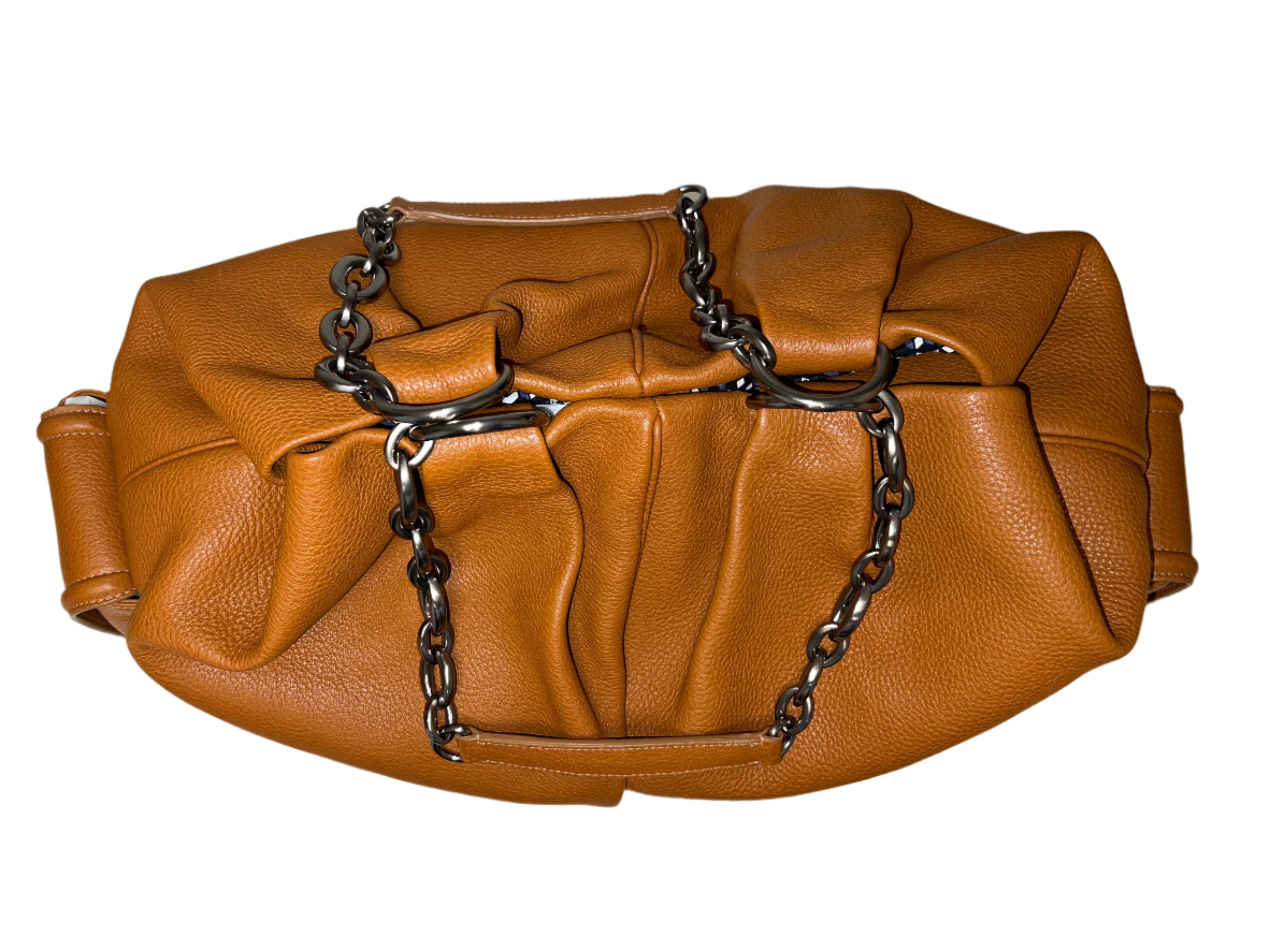 Bvlgari Chiara Collection Light Brown Leather Shoulder Bag for Women - Luxury Designer Handbag for Work, Travel & Evening Events