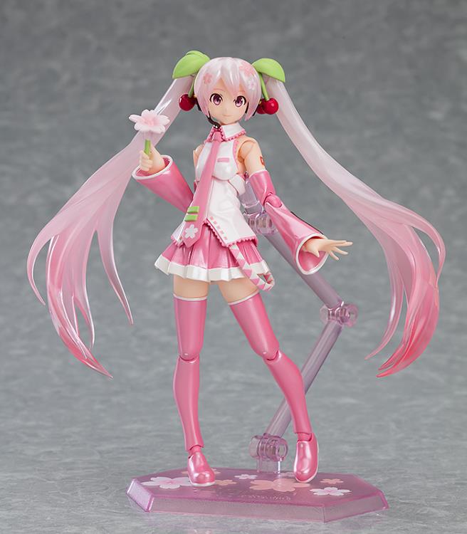 Figma #EX 061 Sakura Miku Vocaloid Anime Figure - Collectible Japanese Anime Character Model for Display & Cosplay