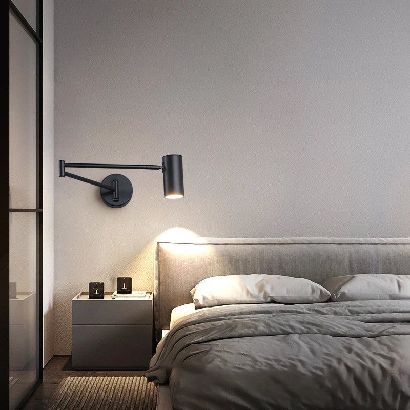 Adjustable Wall Lamp with Swivel Arm Design - Modern Reading Light for Bedroom, Living Room & Office - Dimmable LED Wall Sconce for Home Decor