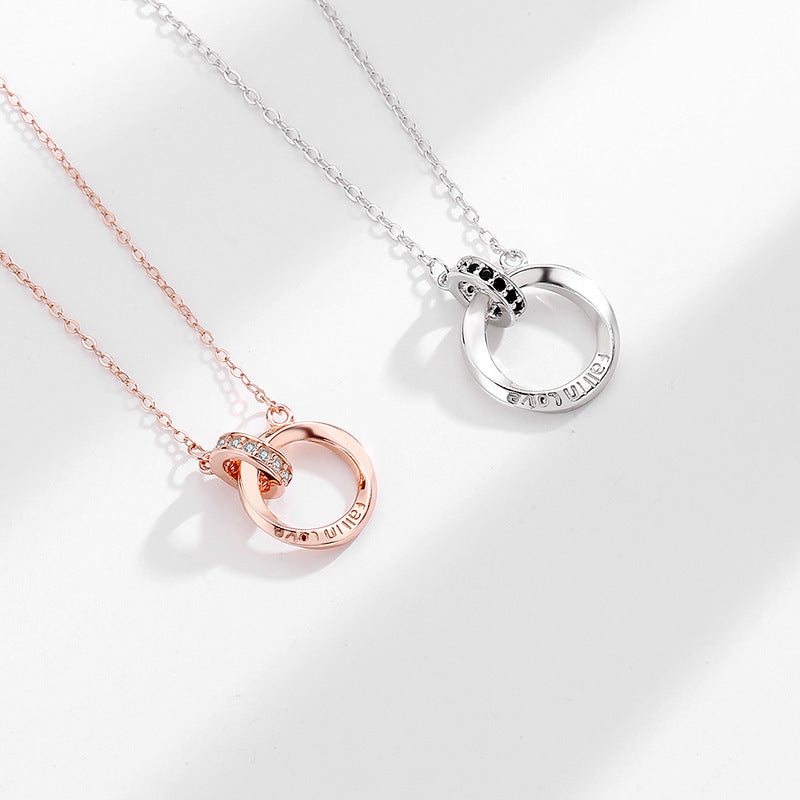 All in Love Couple's Matching Necklace Set - Romantic Valentine's Day Jewelry Gift for Couples | Perfect for Anniversaries, Weddings & Date Nights
