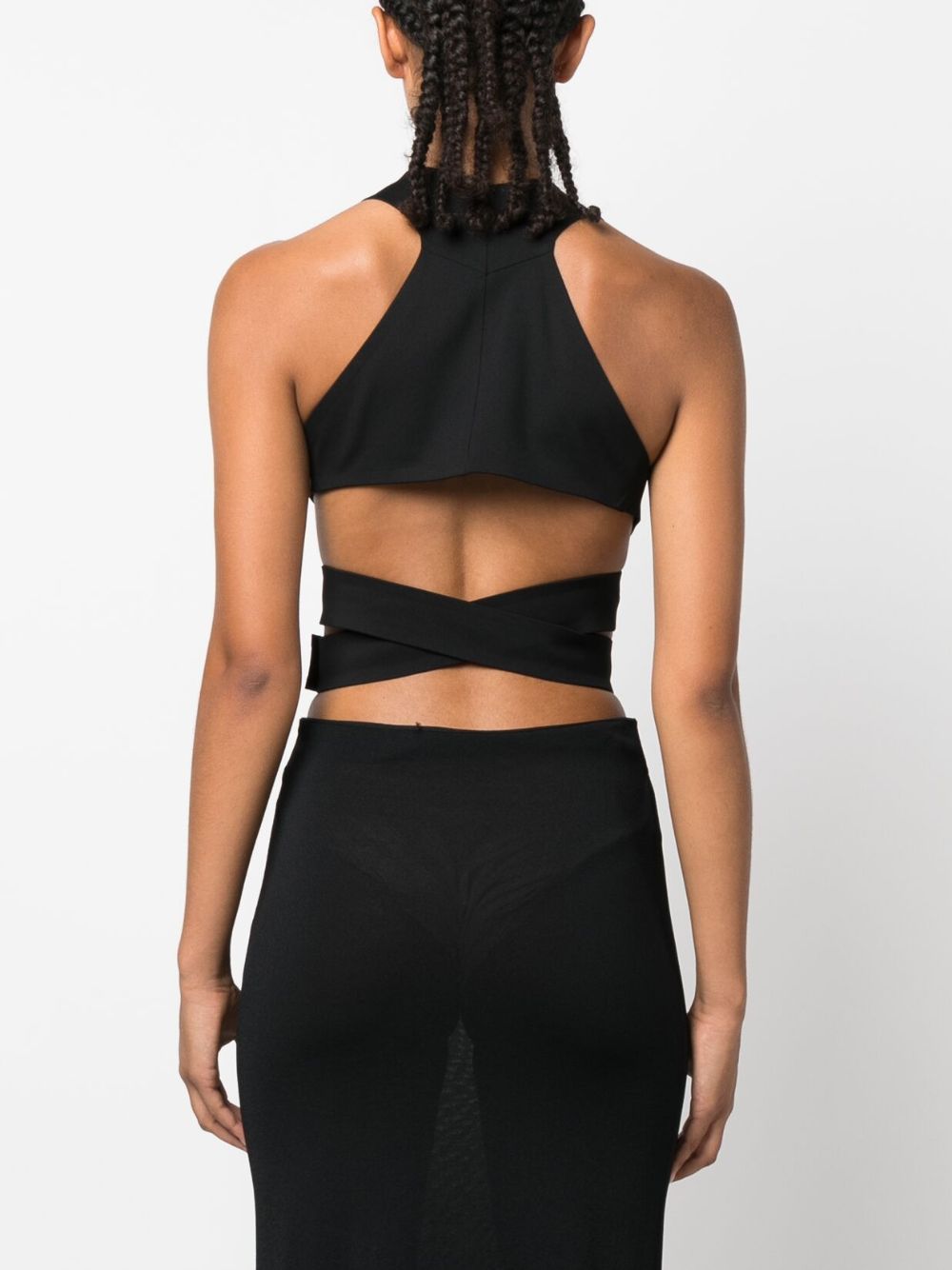 Alaia Black Women's Fashion Top - Elegant Sleeveless Blouse for Casual Wear, Office, and Night Out