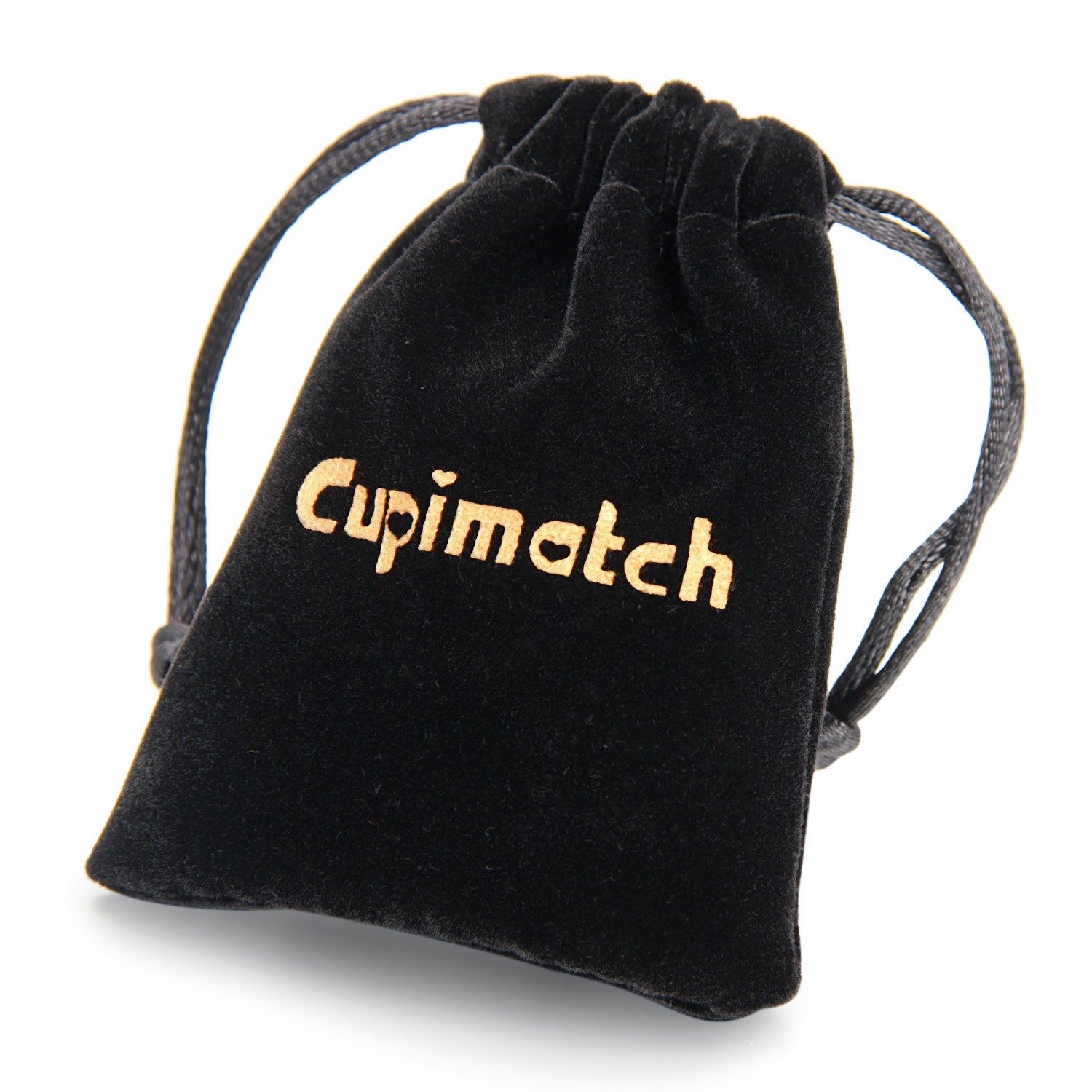**Cupimatch 2 Pairs Couple Matching Necklace & Bracelet Set - Adjustable Stainless Steel I Love You Heart Puzzle Necklace & His Hers Bracelets - King & Queen CZ Relationship Jewelry for Anniversaries, Valentine's Day & Romantic Gifts**