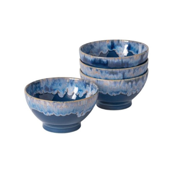 Premium Ceramic Latte Bowls Set of 4 - 12oz Coffee & Tea Cups for Cappuccino, Matcha, Soup - Microwave & Dishwasher Safe - Elegant Breakfast, Cafe Style, Home & Office Use