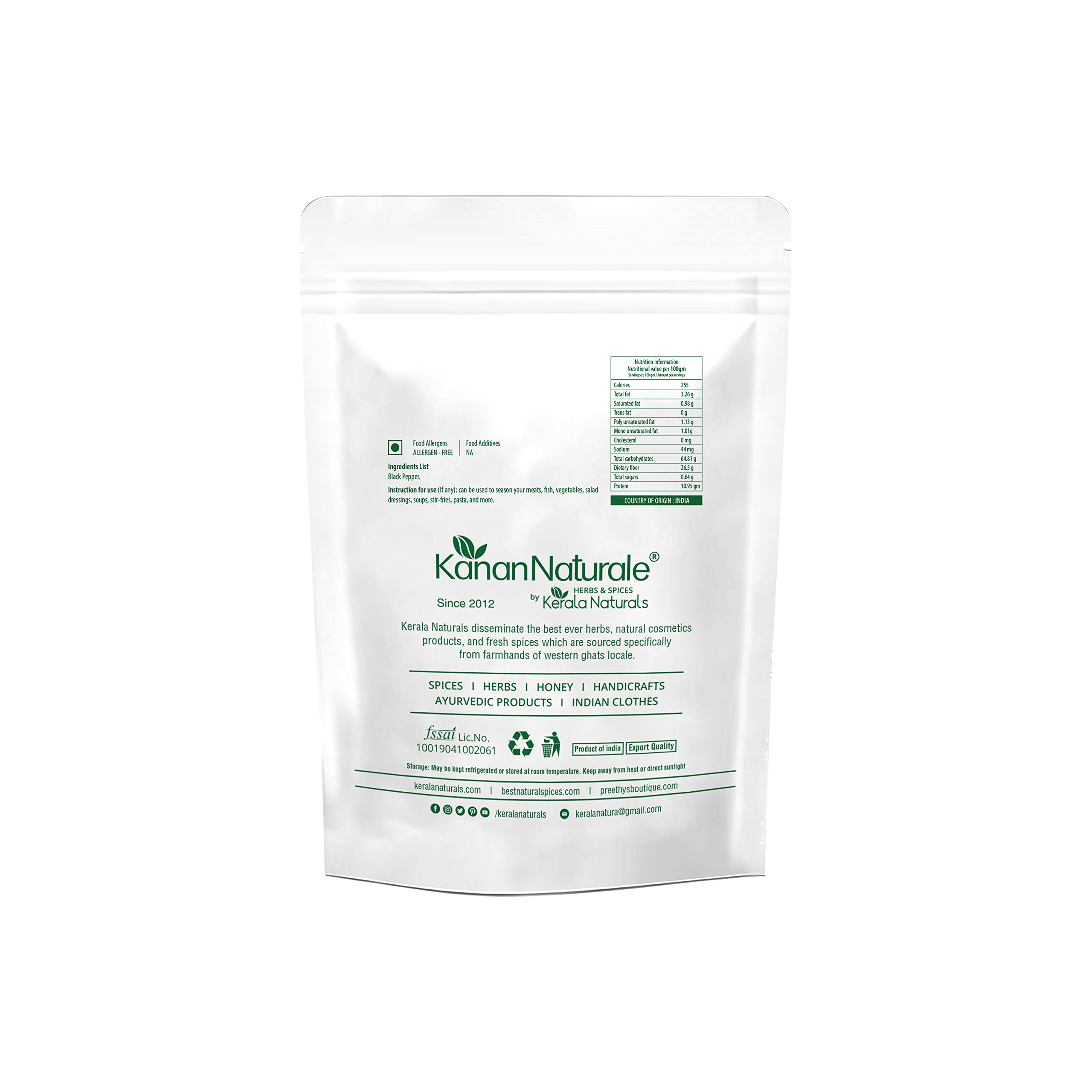 Organic Black Pepper Powder (Kali Mirch) - 100g | All-Natural Spice for Cooking, Seasoning & Health Benefits | Perfect for Soups, Stews & Marinades