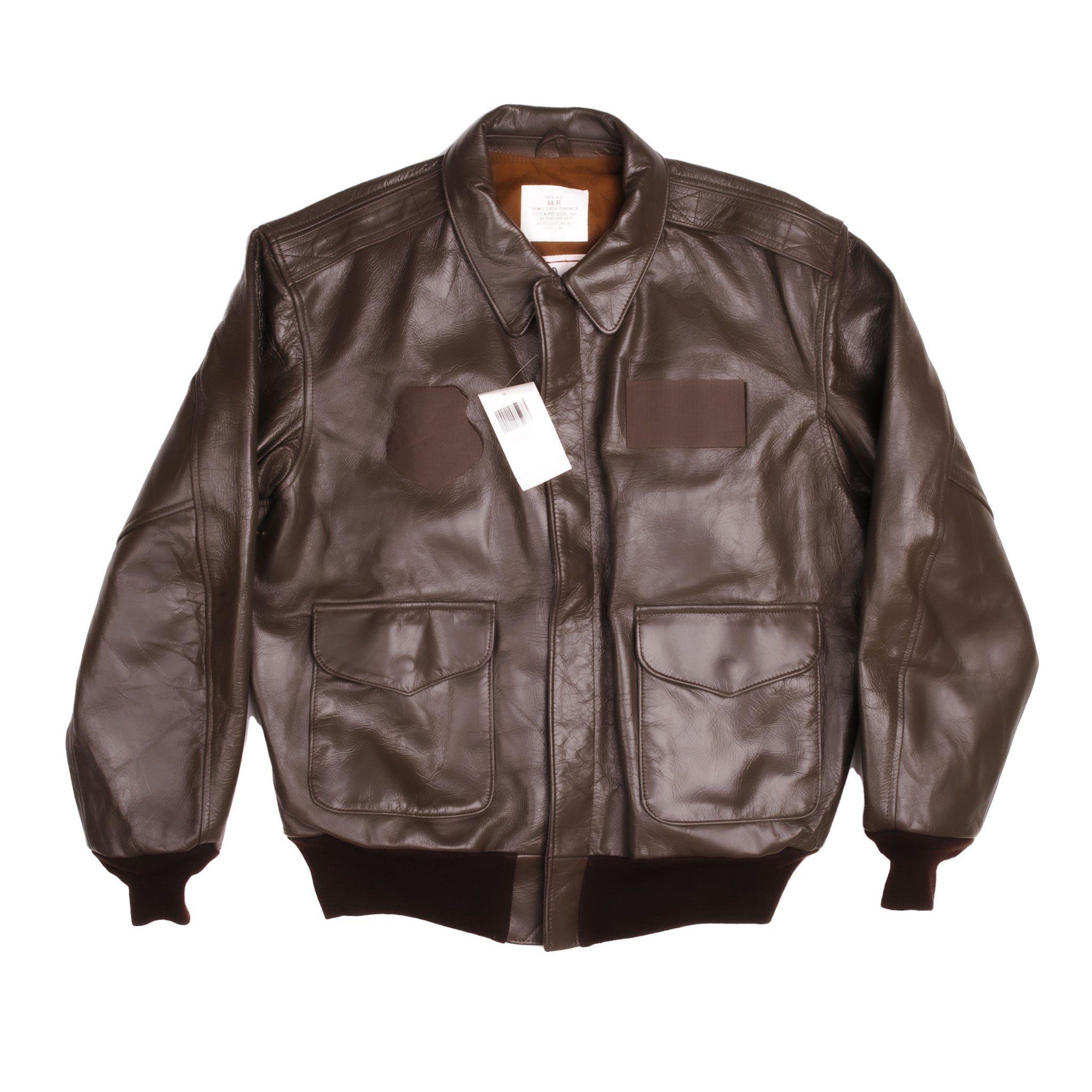 Vintage US Air Force A-2 Leather Flight Jacket - Type A2 Cockpit DSCP, Size 44R, Deadstock NOS (2007) - Perfect for Aviation Enthusiasts & Military Collectors