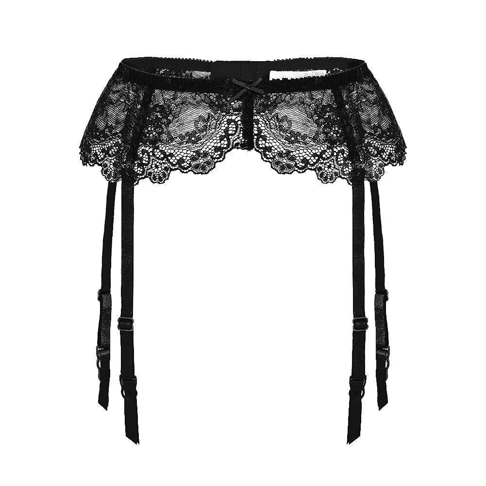 Sexy Lace Garter Belt for Women - Adjustable Thigh High Stockings Holder - Perfect for Bridal Lingerie, Boudoir & Special Occasions