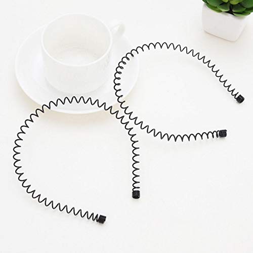 2 Pack Metal Black Slim Headband Hair Hoop with Teeth - Sleek Hair Accessory for Women & Girls | Perfect for Work, Gym, and Everyday Styling