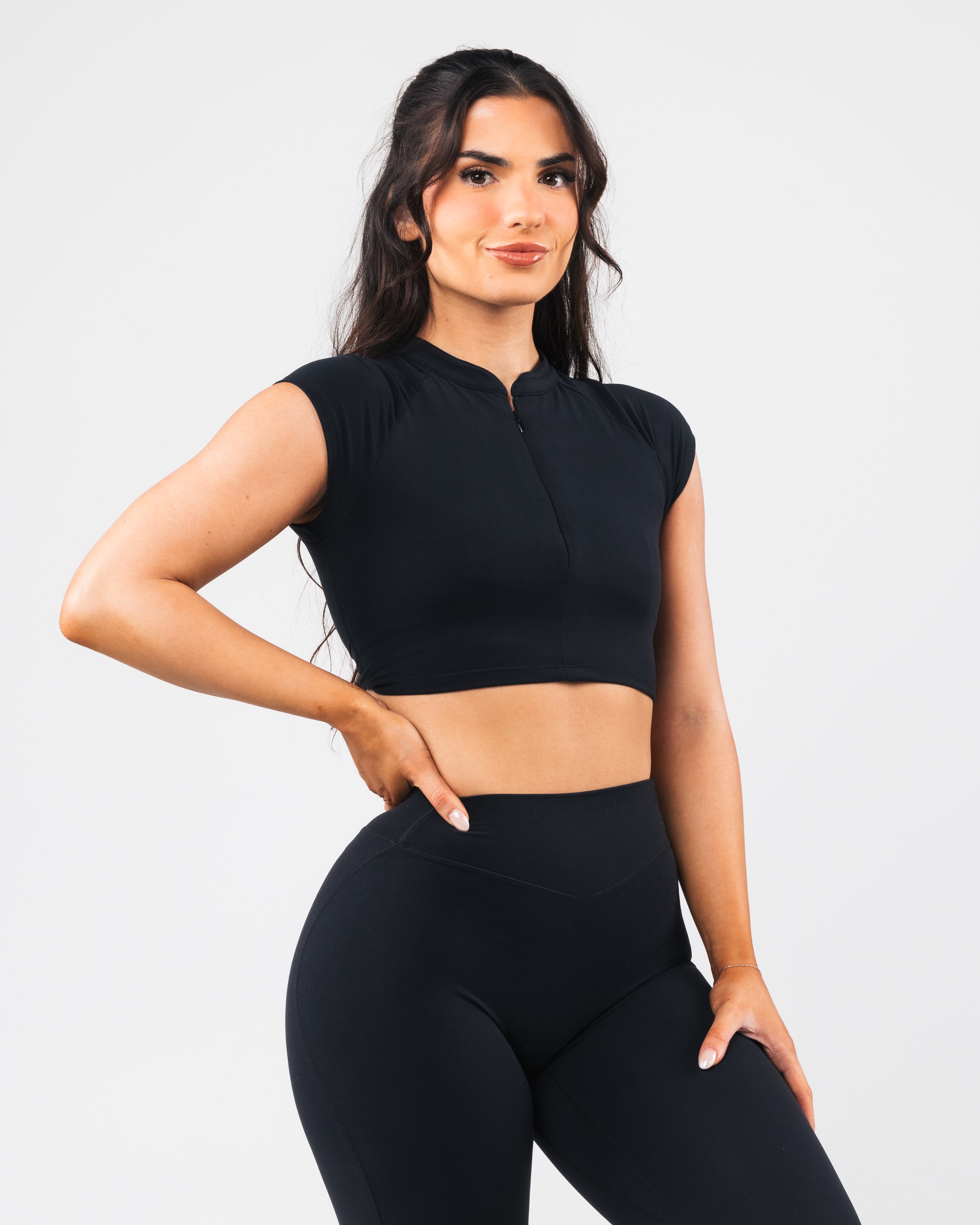 KDM Zip Front Sports Bra for Women - Black | High Support Workout Bra for Running, Yoga & Gym | Comfortable & Breathable Activewear