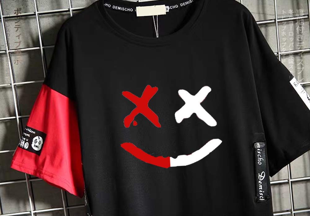 DUDHUH Men's Techwear T-Shirt - Japanese Streetwear Style Short Sleeve Shirt for Hip Hop Fashion | Casual Wear, Street Style, Urban Outfits