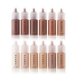 Temptu Pro S/B Foundation Starter Set - 12 Piece Airbrush Makeup Kit for Flawless Coverage | Perfect for Professional Artists & Bridal Makeup