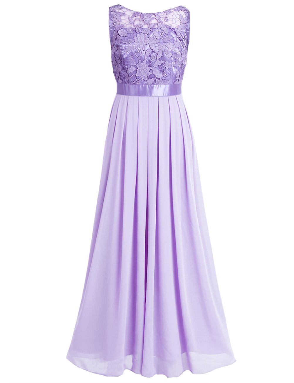 Elegant Floral Lace Crochet Wedding Bridesmaid Gown - Women's Maxi Formal Dress for Weddings, Prom & Special Occasions