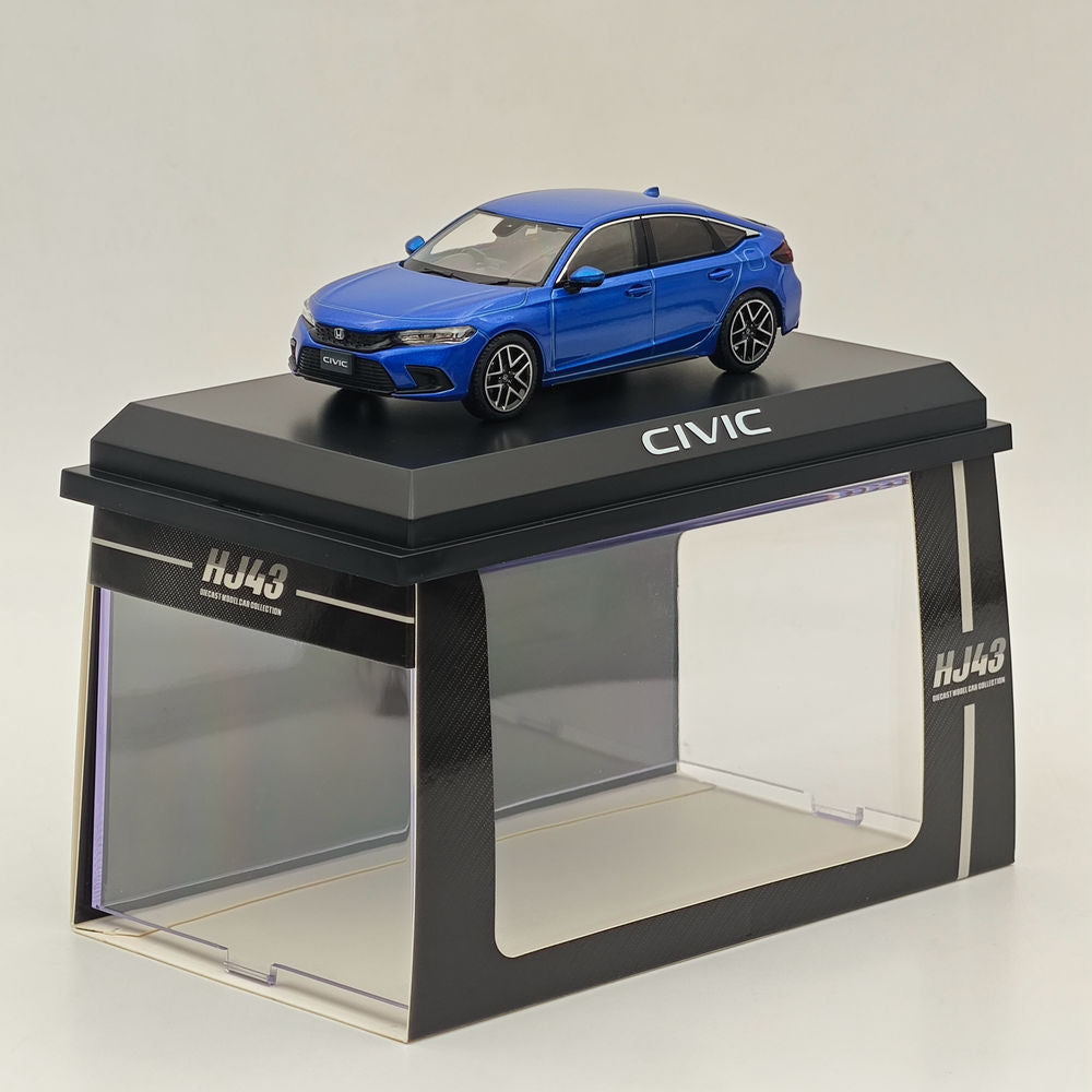 1/43 Honda CIVIC (FL1) LX Premium Crystal Blue Metallic Diecast Model Car - Limited Edition Collectible for Car Enthusiasts & Gift for Honda Fans - Perfect for Display, Collection, and Home/Office Decoration