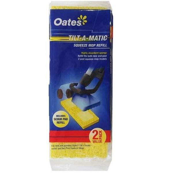 Oates Squeeze Mop Tilt-a-Matic Refill - Replacement Mop Head for Easy Floor Cleaning - Perfect for Kitchen, Bathroom & Hardwood Floors
