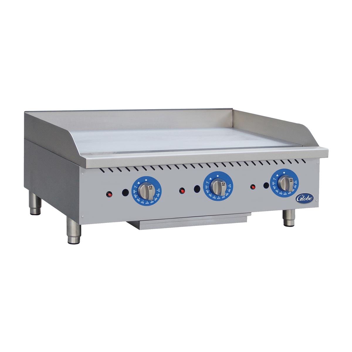 Globe GG36TG 36-Inch Commercial Thermostatic Control Gas Griddle - Perfect for Restaurants, Diners & Food Trucks - Heavy Duty Stainless Steel Flat Top Grill for Pancakes, Burgers & Breakfast Cooking