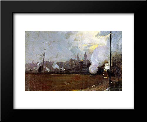 Tom Roberts Evening Train To Hawthorn 18x15 Framed Wall Art Print - Vintage Australian Landscape Painting for Living Room, Office & Bedroom Decor