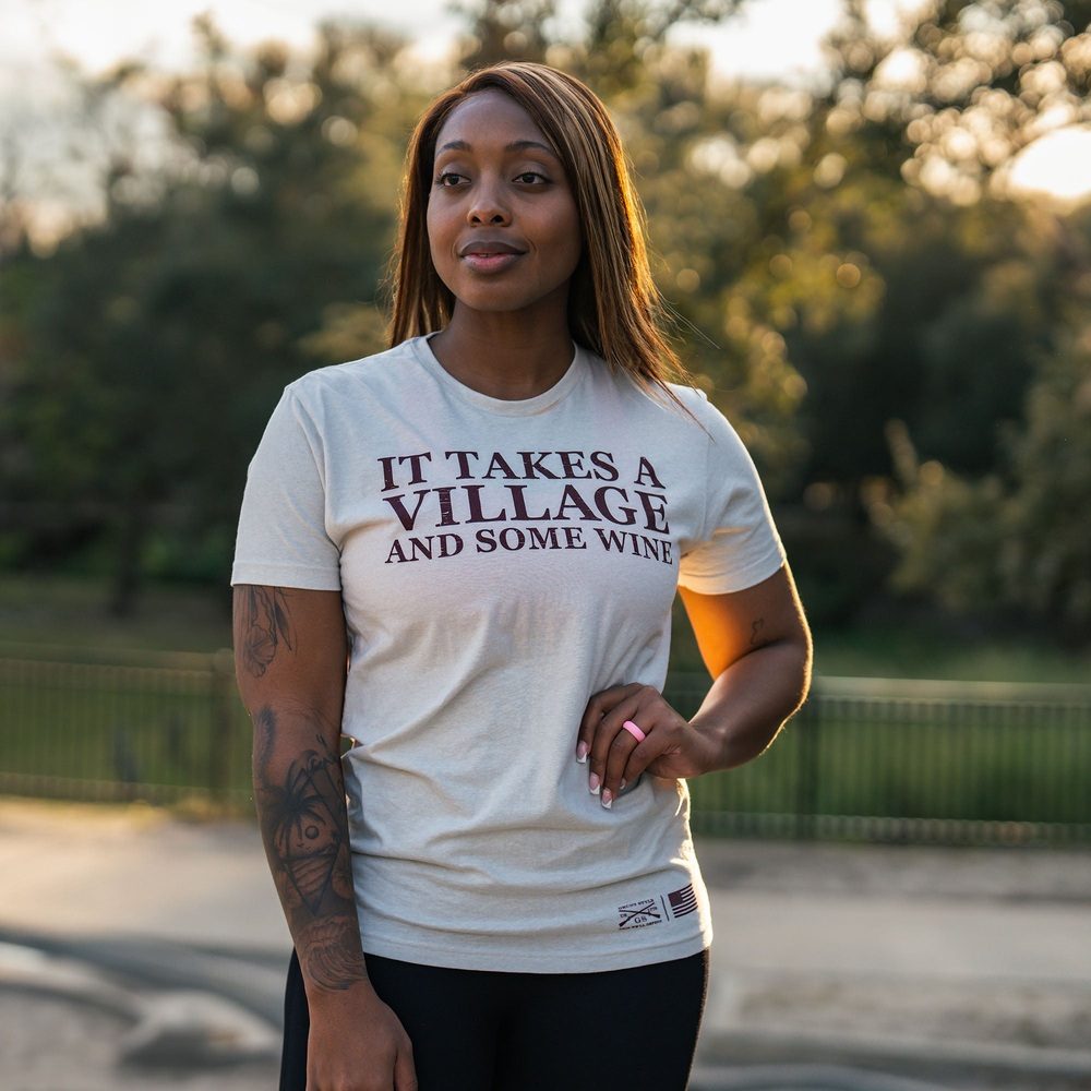 Women's It Takes A Village Boyfriend Fit T-Shirt - Soft Cotton Relaxed Fit Tee for Casual Wear & Everyday Comfort | Perfect for Outings, Lounging & Weekend Style