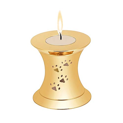 Pet Memorial Jewelry - 316L Stainless Steel Cremation Urn Pendant with Paw Print Design for Dog & Cat Ashes | Silver Plated Keepsake Locket for Funeral, Memorial & Remembrance | Perfect for Pet Loss Grieving & Tribute Gifts