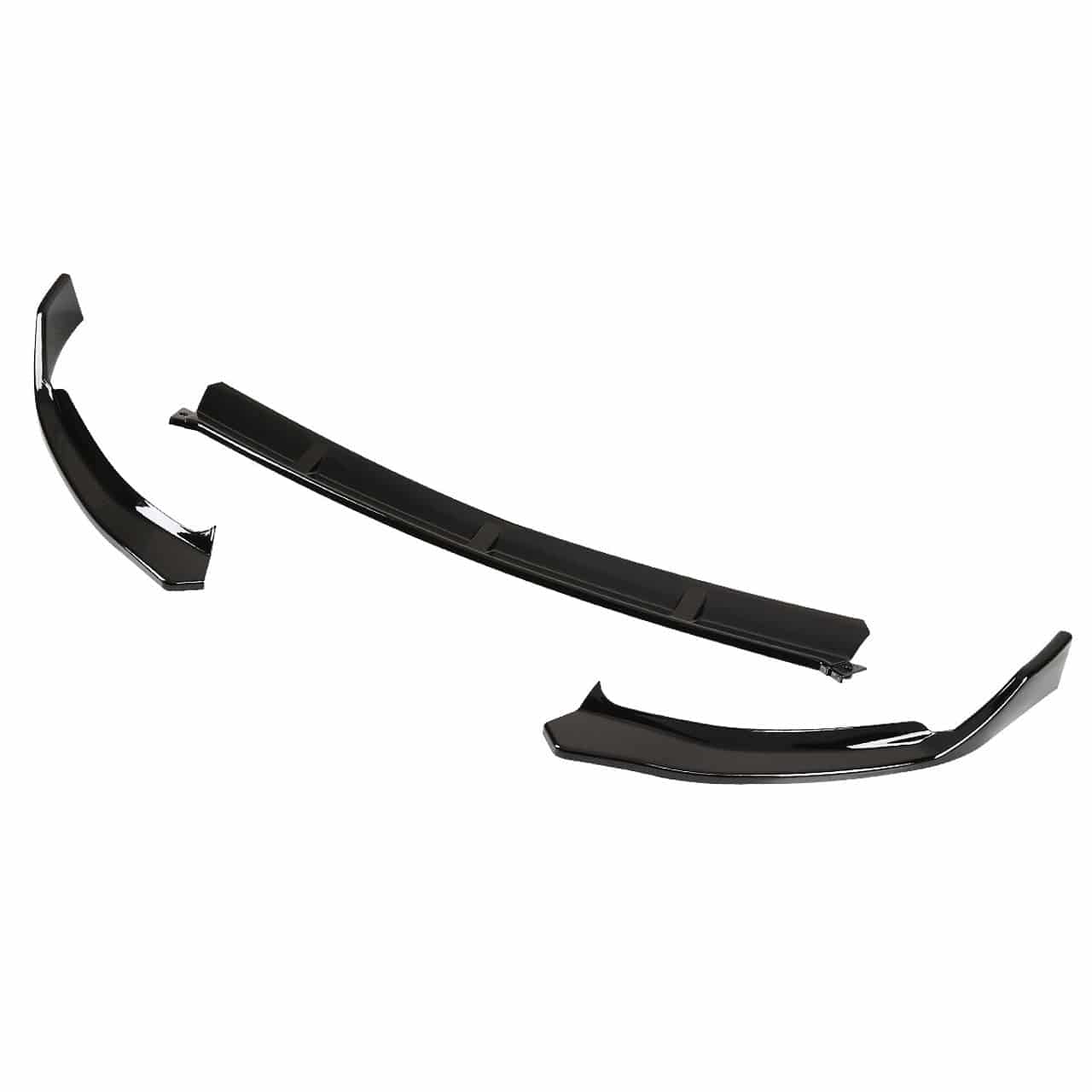 2019-2021 Mercedes Benz W205 C Class Front Bumper Lip - Glossy Black Polypropylene 3PC Splitter | Enhance Sporty Look & Aerodynamics for C300, C43 AMG Models
