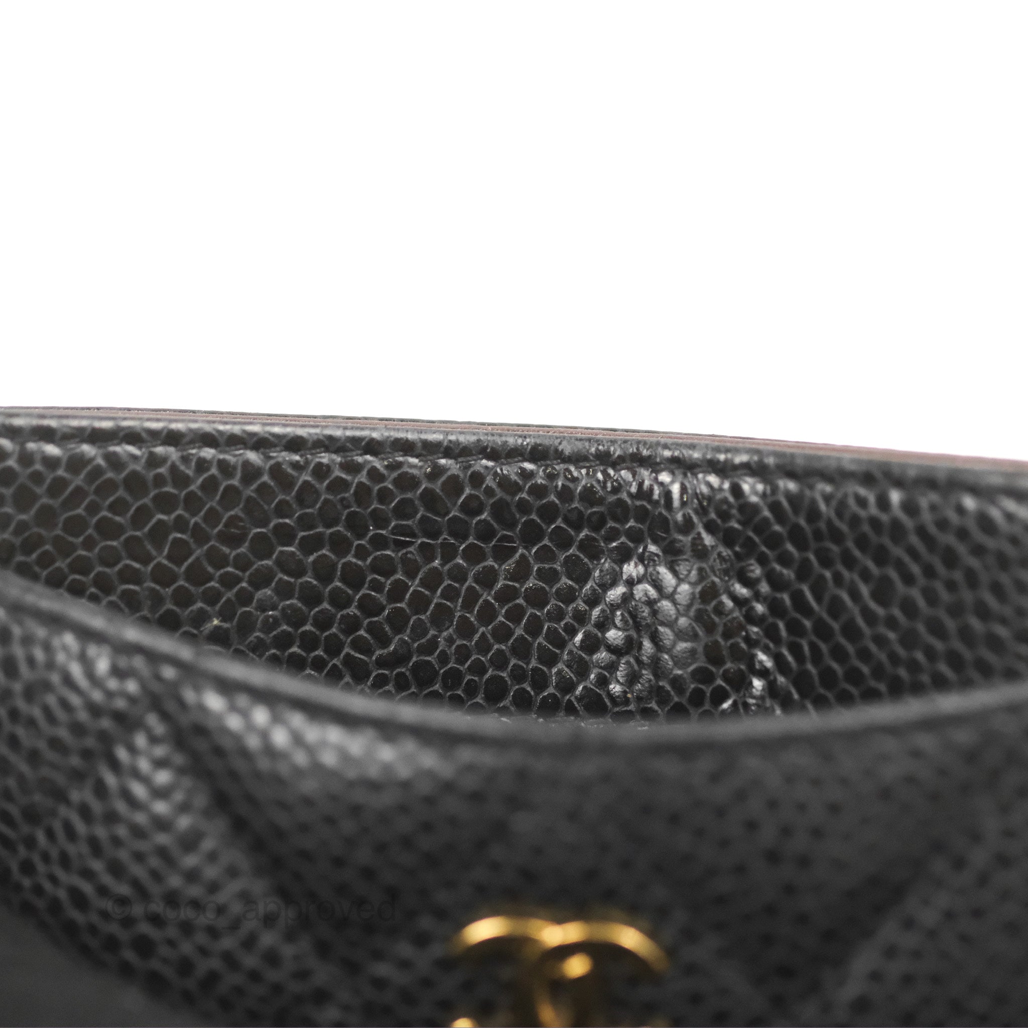 Chanel Classic Flat Card Holder in Black Caviar Leather with Gold Hardware - Perfect for Everyday Use & Luxury Gift Giving