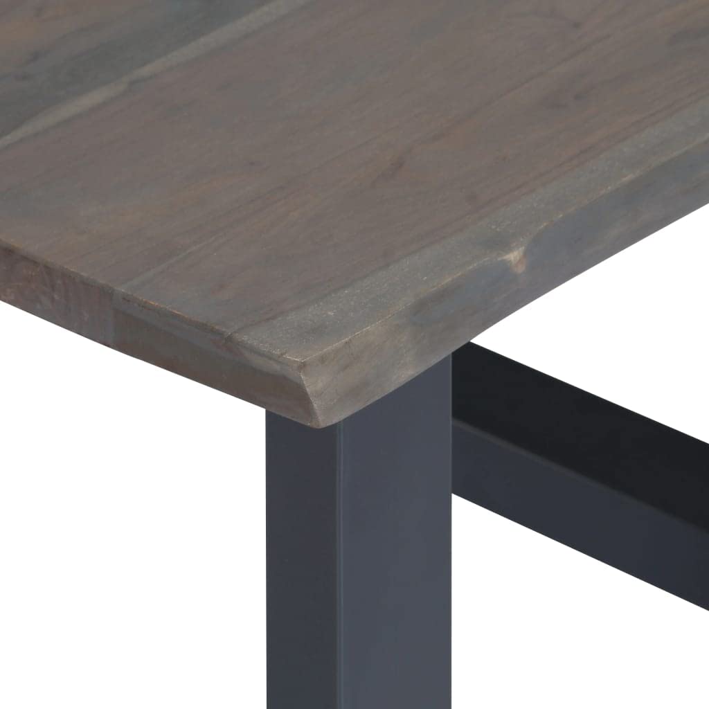 Square Coffee Table with Live Edges - 23.6