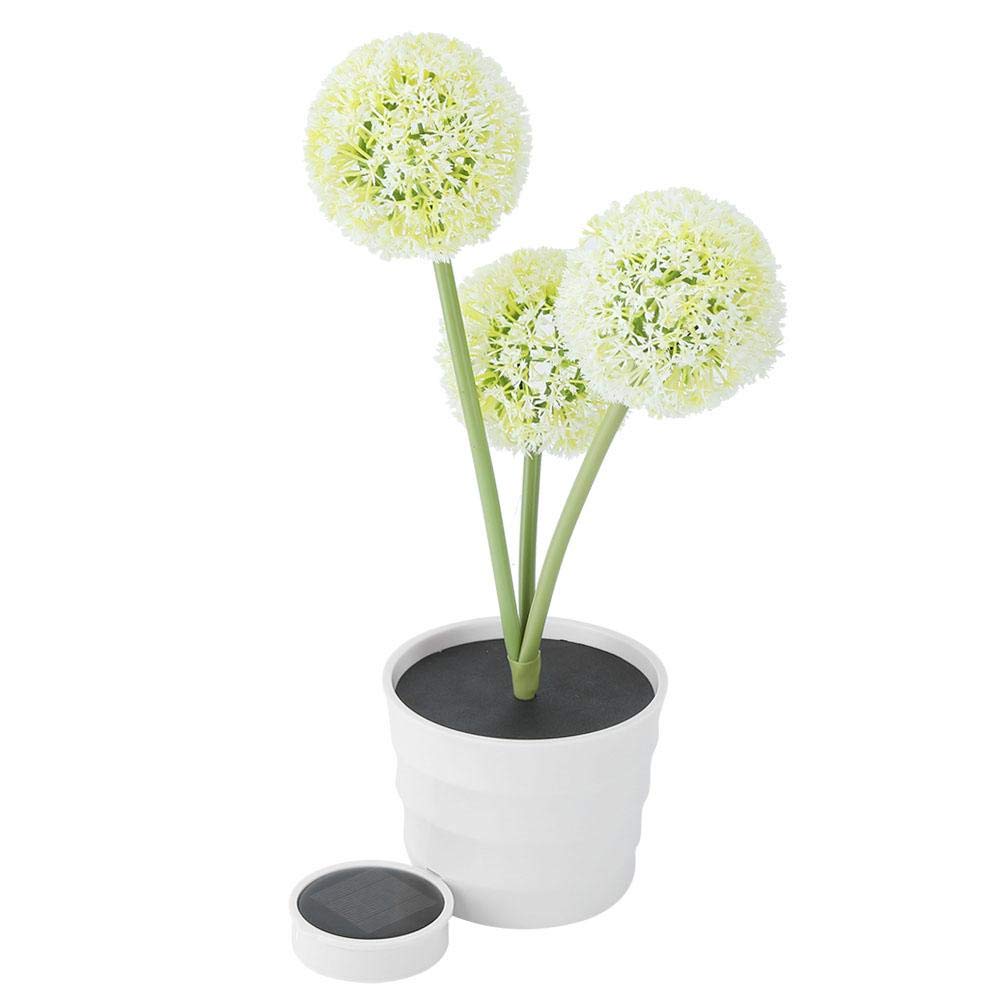 Solar Powered 3 LED Flower Pot Light - Waterproof Outdoor Garden Lights for Pathway, Yard, Patio Decoration | Perfect for Landscape Lighting & Backyard Ambience