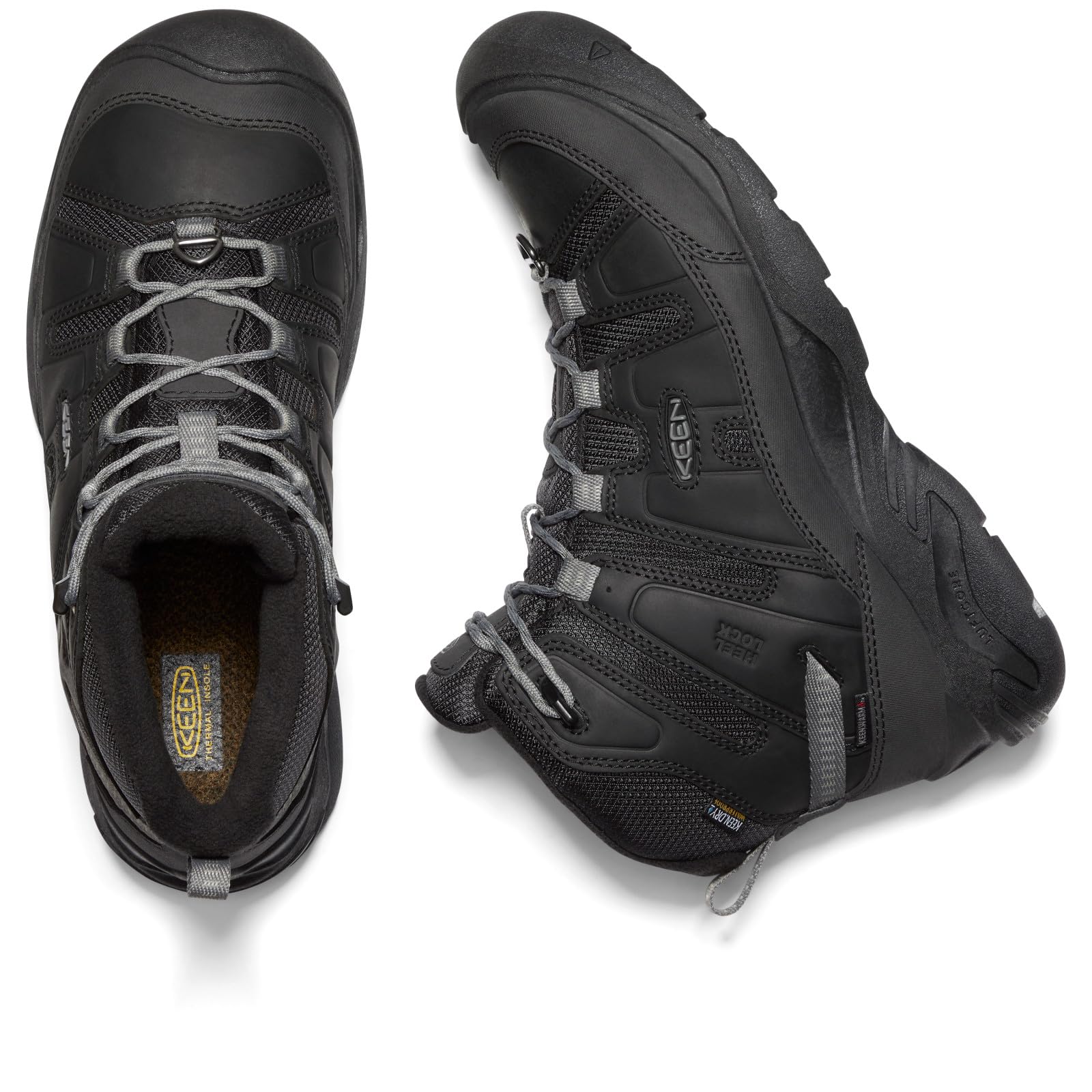 KEEN Men's Circadia Mid Height Polar Insulated Waterproof Hiking Boots - Winter Snow Trekking & Outdoor Adventure Shoes for Cold Weather Hiking