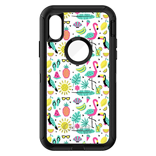 Summer Graphics - Flamingo Pineapple Sun Glasses On Black Case