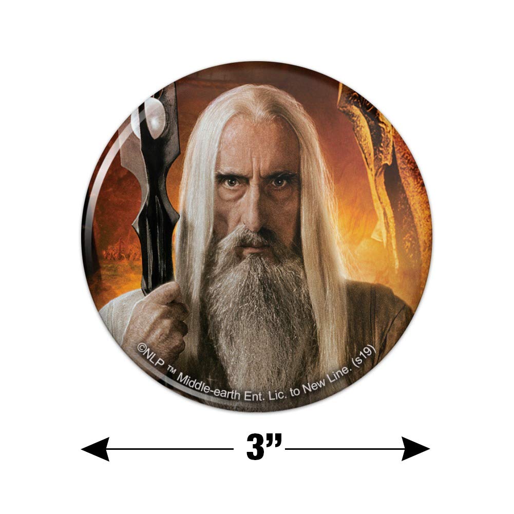 The Lord of the Rings Saruman Character Fridge Magnet - Collectible Kitchen Accessory for Fans - Perfect for Refrigerators, Lockers & Office Decor
