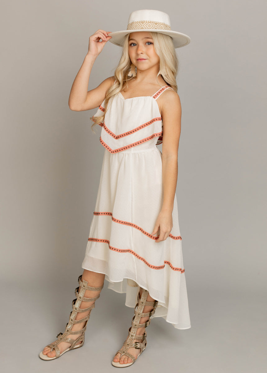 Bryanda Cream Dress for Women - Elegant & Comfortable Summer Casual Wear for Parties, Dates & Office
