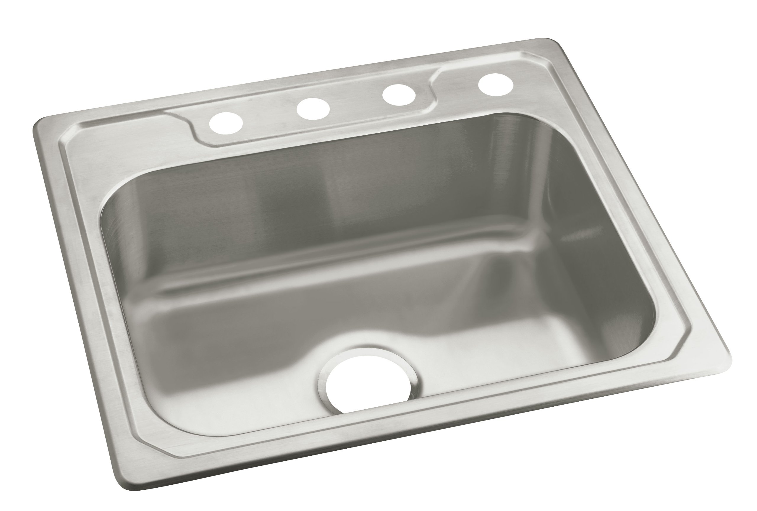 Premium Stainless Steel Single Bowl Kitchen Sink - Sterling 14711-4-NA, 16 Gauge Brushed Finish for Modern Homes | Perfect for Small Kitchens, RV Campers & Apartment Remodels