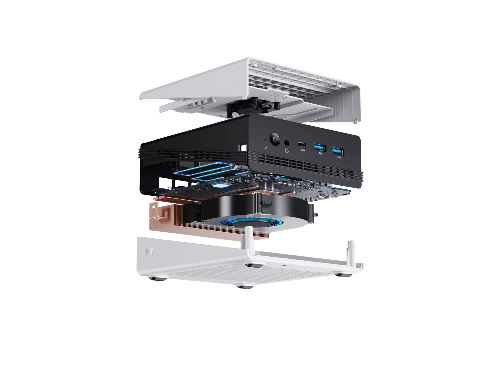 CHUWI UBOX Mini PC - Intel Celeron J4125, 8GB RAM, 128GB SSD, Windows 10 Pro, 4K UHD, Dual HDMI, VESA Mountable - Perfect for Home Office, Streaming & Light Gaming