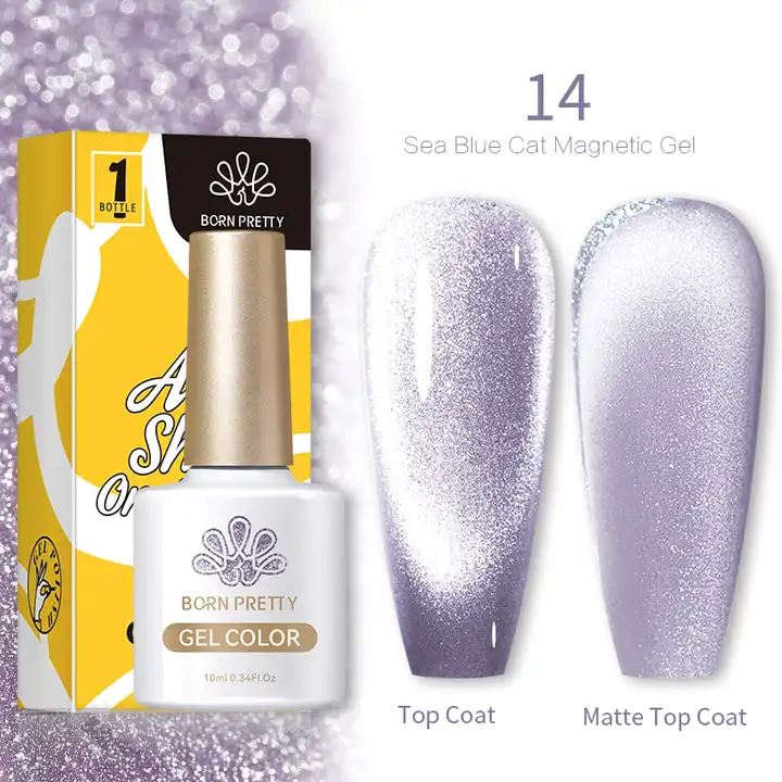 Born Pretty Sea Blue Cat Eye Magnetic Gel Polish - Long-Lasting Nail Lacquer for Salon-Quality Manicures at Home | Perfect for Parties, Weddings & Special Occasions