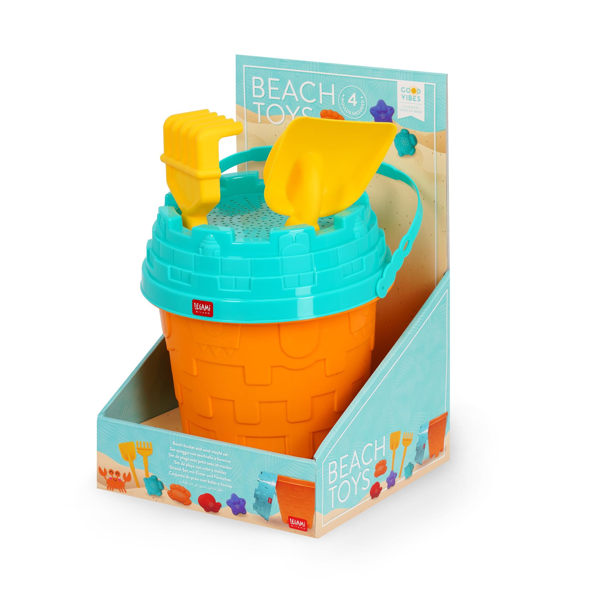 Legami BBU0001 Beach Toys Set - Sand & Water Play for Kids - Perfect for Beach, Pool & Backyard Fun