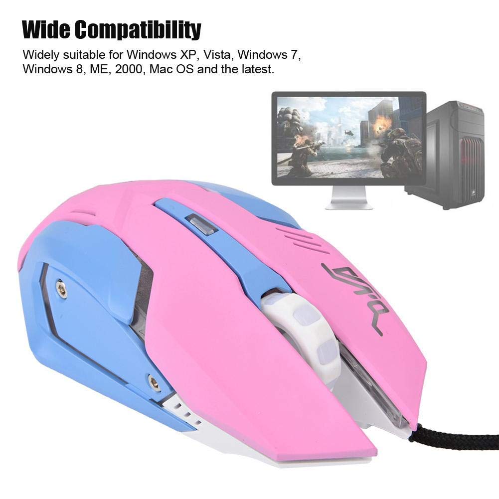 Sanpyl Wired RGB Gaming Mouse - 3200DPI High Precision Ergonomic LED Gaming Mouse for PC, Laptop, Notebook | Perfect for FPS, MOBA & MMO Games | Comfort Grip Design for Long Gaming Sessions