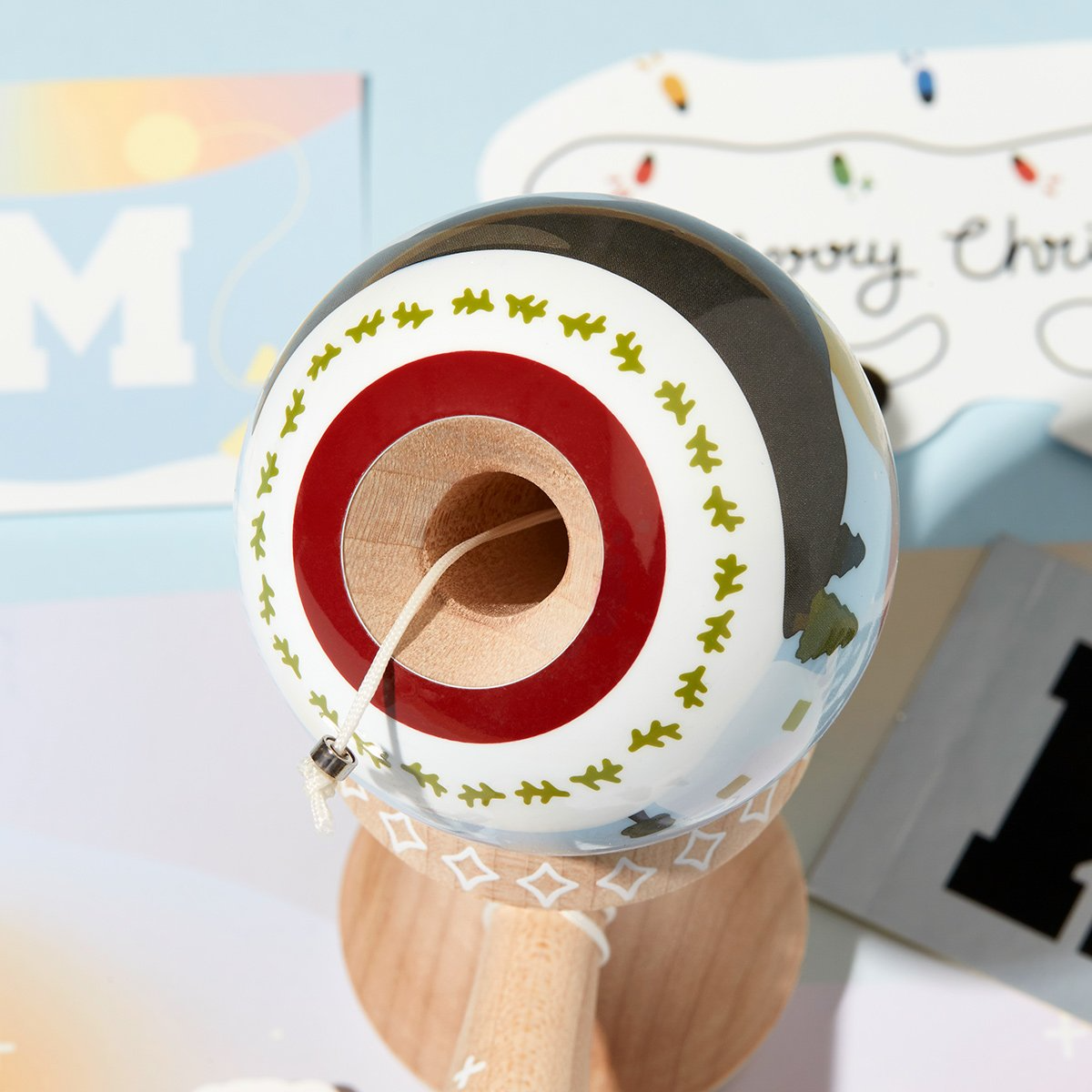 Premium Krom Signature Kendama - Handcrafted Wooden Skill Toy for All Ages - Perfect for Winter Play, Stress Relief & Skill Development