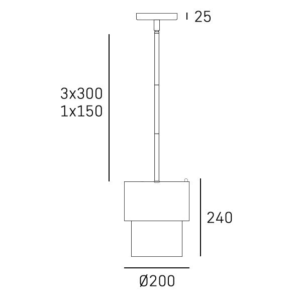 Coburg 1Lt Single Pendant Light Fixture - Modern Hanging Lamp for Living Room, Bedroom & Dining Room Decor